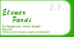 elemer pardi business card
