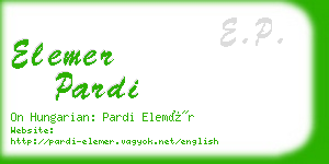 elemer pardi business card